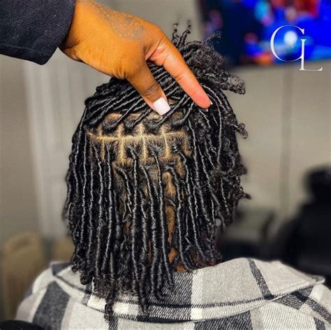 medium sized starter locs|small starter locs men.